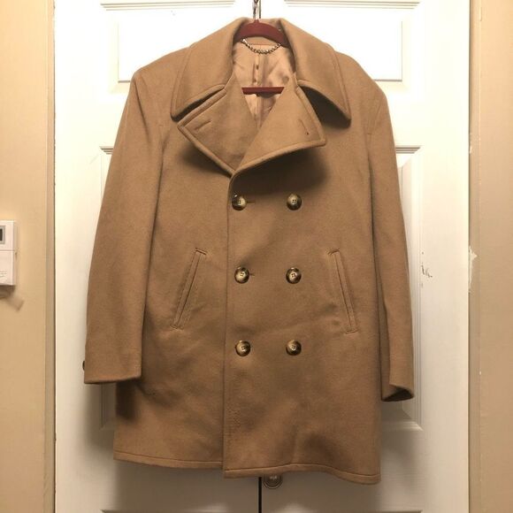 Vintage John Weitz Wool Winter Peacoat - Picture 1 of 10